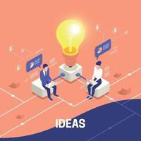 Ideas Isometric Background vector