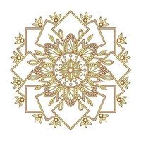 mandala dorado de lujo vector