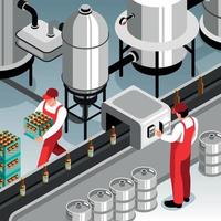 Brewery Isometric Composition vector