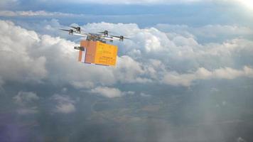 animação de transporte de drone de entrega video