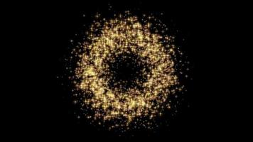 effet de cercle de particules d'étoiles video