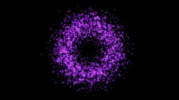 Purple star particle circle video