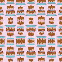 Seamless Pattern Background of Tart Cake Shape vector