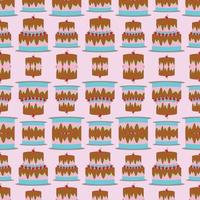 Seamless Pattern Background of Tart Cake Shape vector