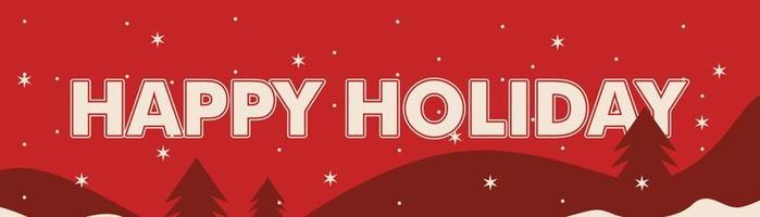happy holiday background banner template vector
