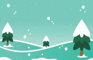 Winter background with snow everywhere vector