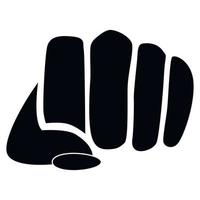 feminist movement symbol, clenched fist beats, punch vector