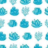 pattern with blue corals vector