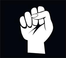 Feminist movement symbol clenched fist raised up vector