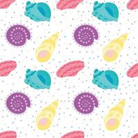 pattern with  seashells vector