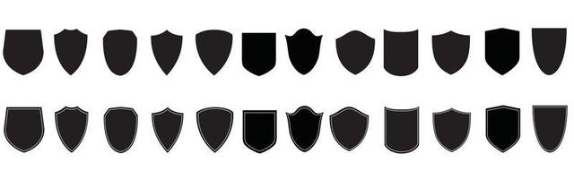 Shield and Emblem Shape Collections vector