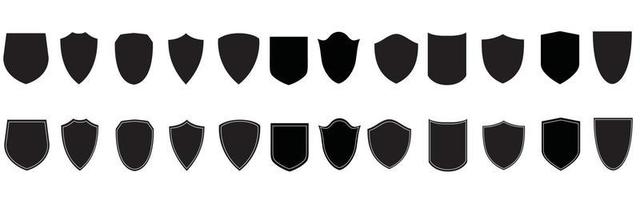 Shield and Emblem Shape Collections vector