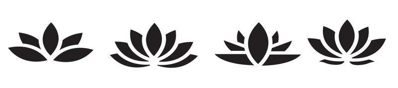 Lotus icons set. Simple lotus icon. Lotus flower symbol vector