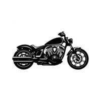 Vintage monochrome motorcycle vector