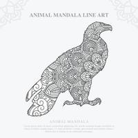 Animal Mandala. Vintage decorative elements. Oriental pattern, vector illustration.