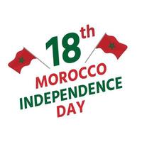 la independencia marroquí es roja y verde vector