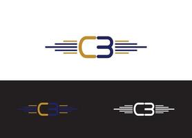 Initial Letter CB Logo or Icon Design Vector Image Template