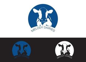 Dairy Firm Logo or Icon Design Vector Image Template