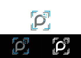 Initial Letter P Logo or Icon Design Vector Image Template