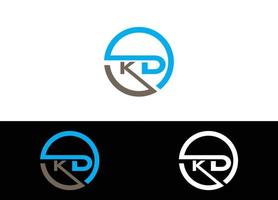 Initial Letter KD Logo or Icon Design Vector Image Template