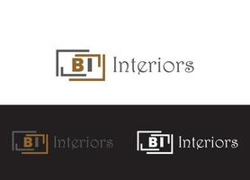 Interiors Logo or Icon Design Vector Image Template