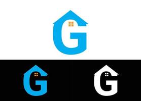 Real Estate and Initial Letter G Logo or Icon Design Vector Image Template