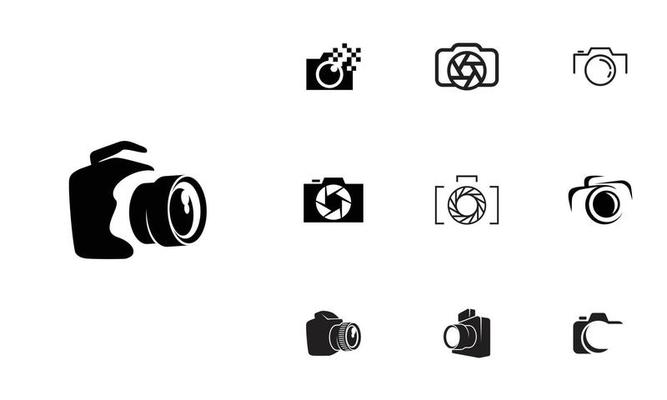Camera Logo design concept, set of 10