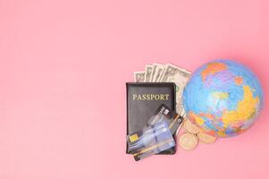 passport Save money for traveling and doing business around the world. photo