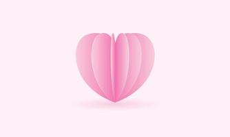 Heart icon. Heart icon using paper art style . vector illustration