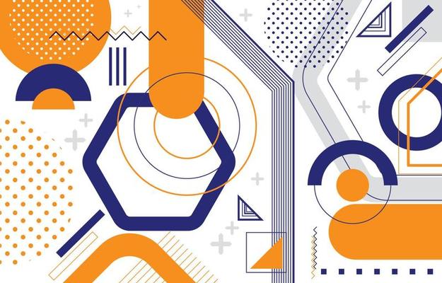 Flat Geometric Background Concept