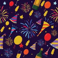 New Year Seamless Pattern Concept vector