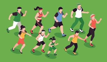 People Running Concept vector