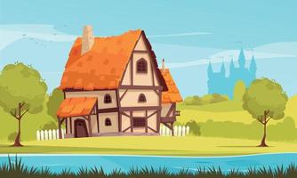 Architectural Housing Evolution Medieval Image vector