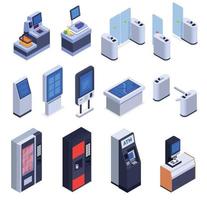 Interfaces Isometric Set vector