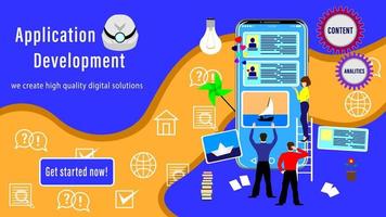 Web Design App Development background vector