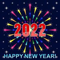 Colorful Firework New year 2022 vector