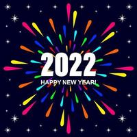 Colorful Firework New year 2022 vector