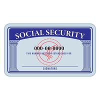 Social security card isolated vector