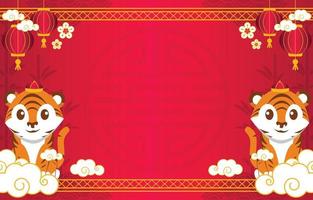 Year of Tiger Chinese New Year Background