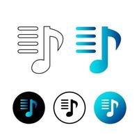 Abstract Audio Playlist Icon Illustration