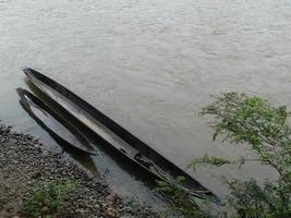 Canoe in the Amazon region of Ecuador photo