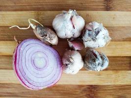 Onion and garlic photo