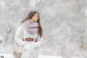 Young woman at winter photo