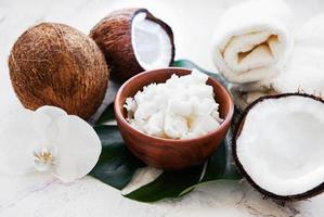 ingredientes de coco natural spa foto