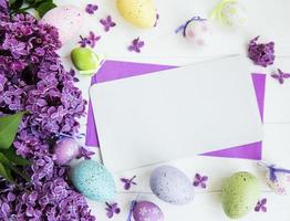 tarjeta de felicitación de pascua foto