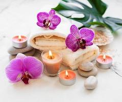 productos de spa con orquídeas