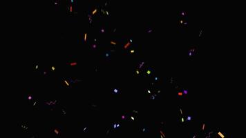 colorful rainbow confetti sparkle abstract texture overlays glitter golden particles on black. photo