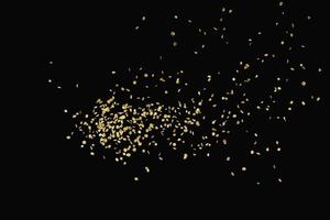 gold abstract pattern glitter stardust sparkling lights grunge on black. photo