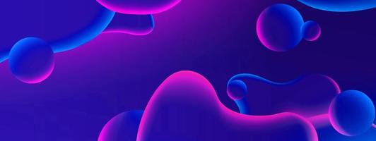líneas de tentáculo colorido moderno líquido realista abstracto azul oscuro y púrpura flujo de onda en colorido. foto