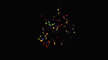 colorful rainbow confetti sparkle abstract texture overlays glitter golden particles on black. photo